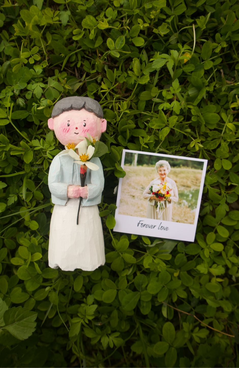 Personalized Wooden Doll with Photo Card