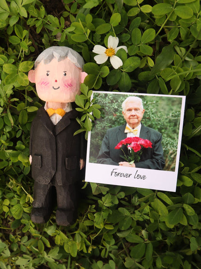 Personalized Wooden Doll with Photo Card