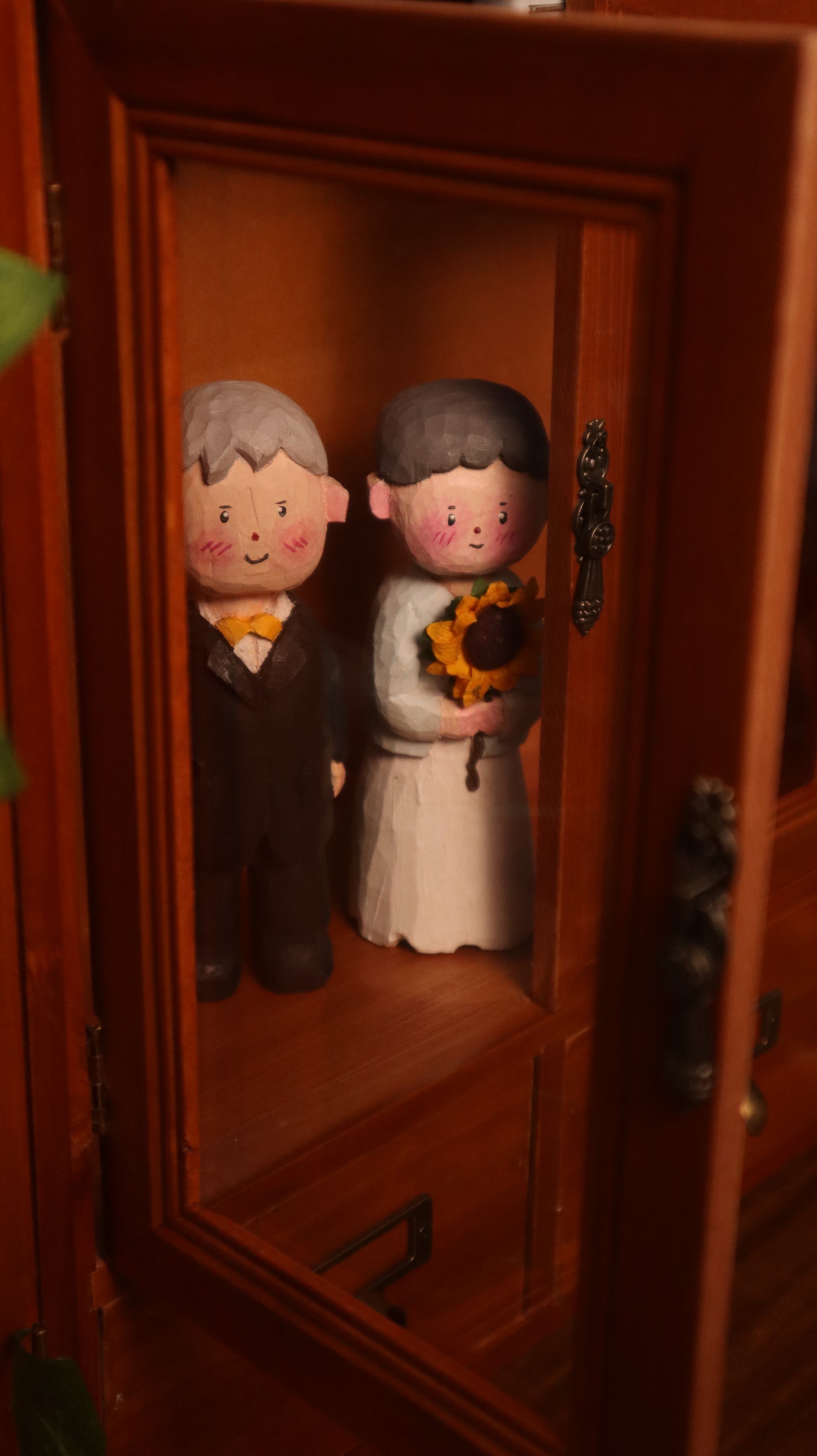 Personalized Couple Wooden Dolls