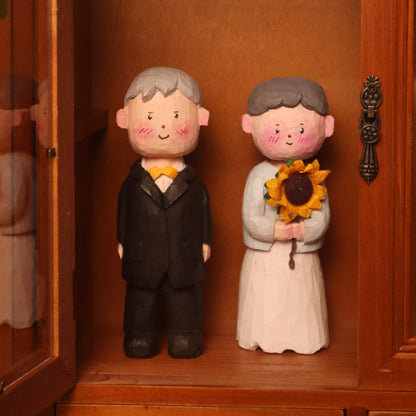 Personalized Couple Wooden Dolls