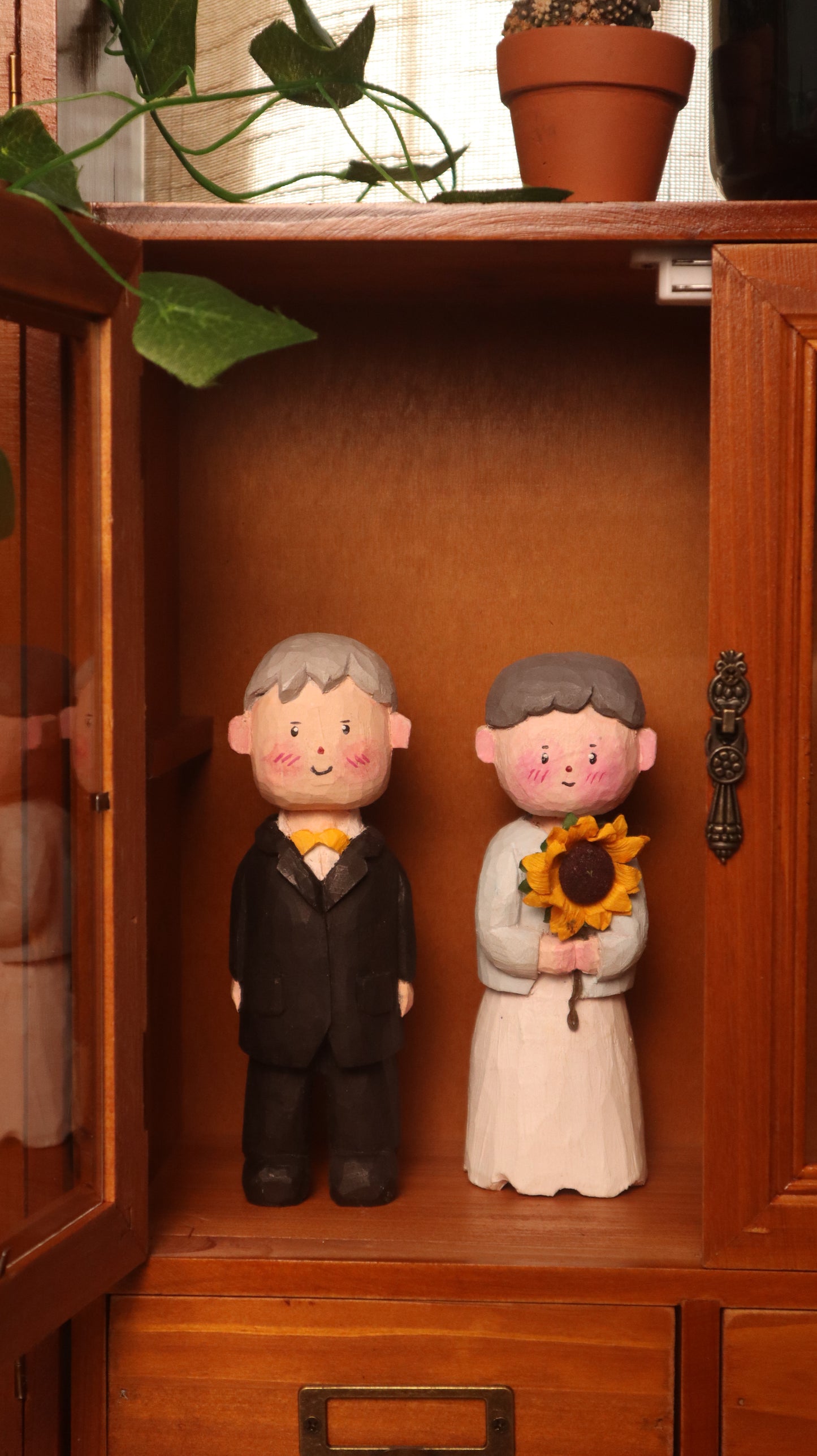 Personalized Couple Wooden Dolls